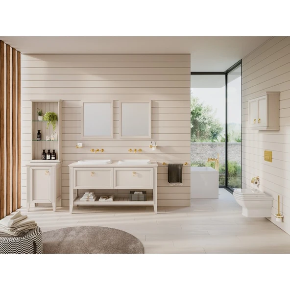 Artema Juno A4239823 Küvet Bataryası, Yerden, El Duşlu, Altın - 3