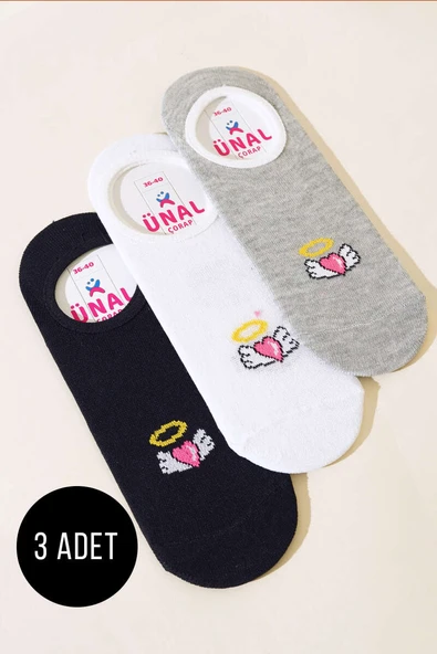 Karışık Desenli Bayan Babet Çorap Asorti 5 ürün görseli