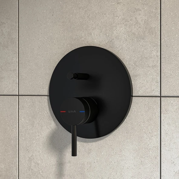 VitrA Origin A4262036 Ankastre Banyo Bataryası, Sıva Üstü, Mat Siyah - 2