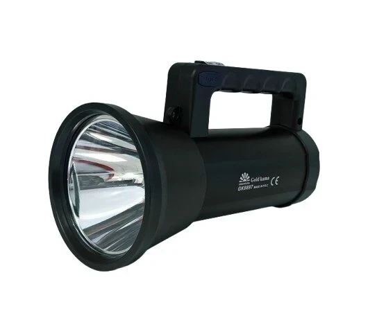 Gk-6697 10W Led Profesyonel Ultra Güçlü Uzun Menzilli LED Işıklı Şarlı El Feneri Projektör ürün görseli