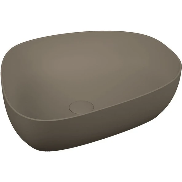 VitrA Outline 5991B450-0016 Asimetrik Lavabo, 56 Cm, Mat Vizon