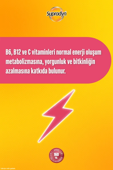 Supradyn Energy Boost 15 Efervesan Tablet l Kafein, Guarana, Multivitamin ve Mineral - Resim 8