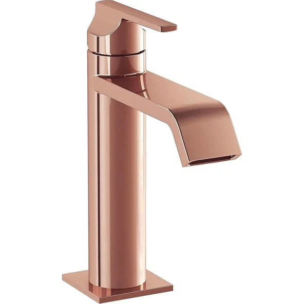 VitrA Suit A4281629 Lavabo Bataryası Üstten, Soft Altın