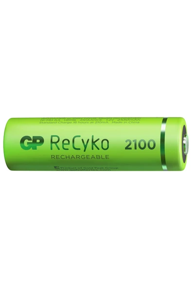 GP Batteries Recyko 2100 Aa Kalem Ni-mh Şarjlı Pil, 1.2 Volt, 6'lı Kart - Resim 2