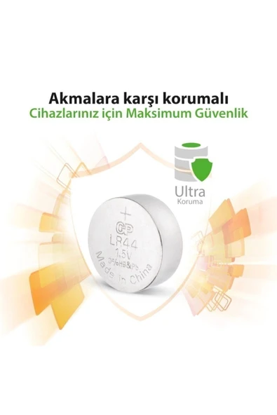 GP ALKALİN DÜĞME PİL 10'lu KART AG13 A76 - LR44 1.5V - 6