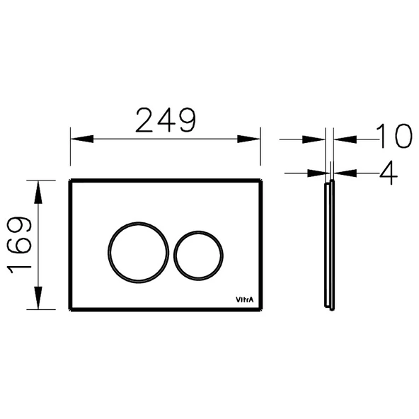 VitrA Origin 740-1601 Kumanda Paneli, Siyah - 3
