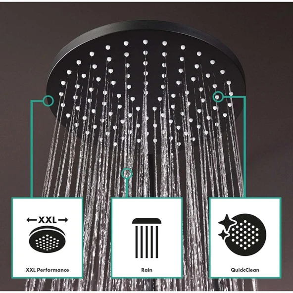 Hansgrohe Vernis Blend 200 Reno Duş Kolonu Ecosmart Satin Siyah 26099670 - 3