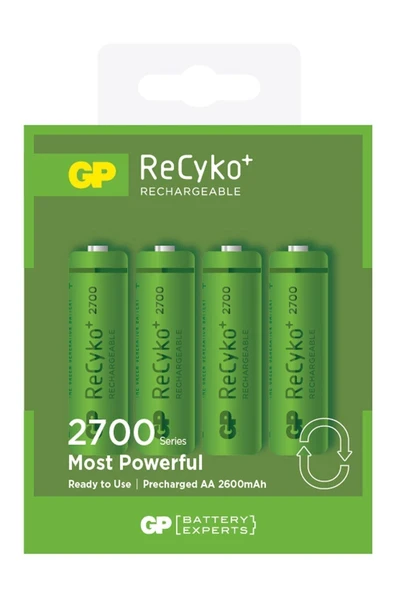 GP Batteries GP AA 2600 mAh Şarjlı Kalem Pil 4'lü Paket GP270AAHCEMTR ürün görseli