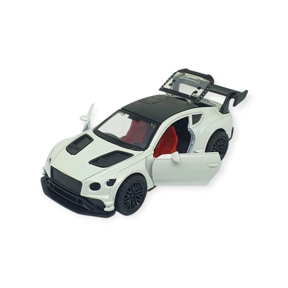 Çek Bırak Metal Arabalar 12 cm - 3671C - Beyaz - Resim 2