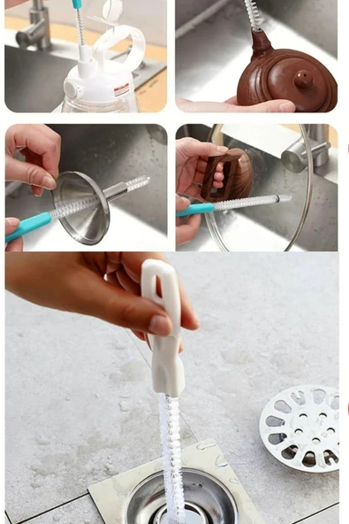 YolTech Petek Kalorifer Gider Lavabo Banyo Klozet Borusu Tıkanıklığı Açıcı Açma Temizleme Fırçası Teli - Resim 4