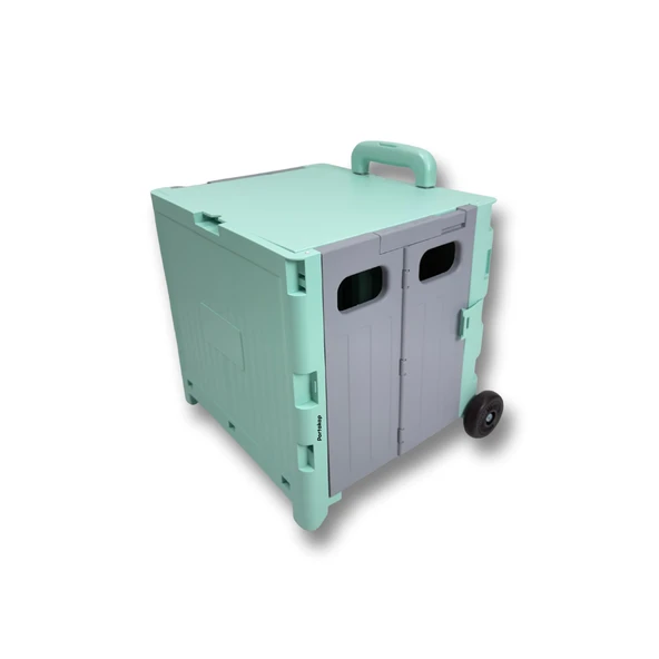 2 Tekerlekli, Yeşil, 32L Standart Boy, Sabit Tutacaklı Alışveriş Arabası - 2