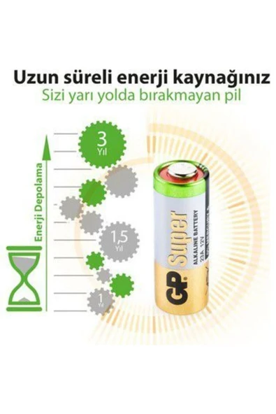 GP 23 A 12 Volt Hıgh Voltage Battery 5 Adet Oto Araç Garaj Kepenk Bariyer Kumandası Pili Yeni Tarihli - Resim 4