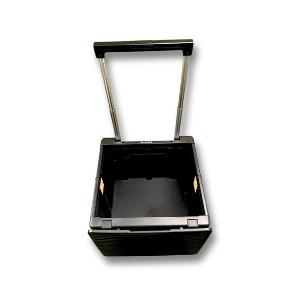 Ultra Geniş, 8 Tekerlekli, 85 Lt Siyah Katlanır Alışveriş Arabası - Merdiven Çıkan