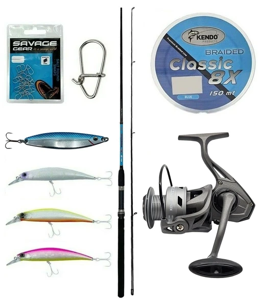 Yek Outdoor Spin Olta Seti Okuma G-Power Spin 8' 240cm 15-40 gr 2 Parça Spin Kamışı&Kendo Azurro 4000 Olta Makinesi ürün görseli 1