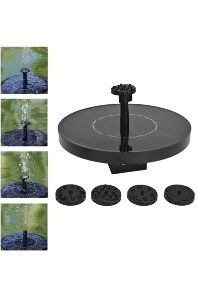 SUNUP Güneş Enerjili Solar Fıskiye - Dekoratif Havuz Süsü - Su Pompası - Havuz Çeşmesi