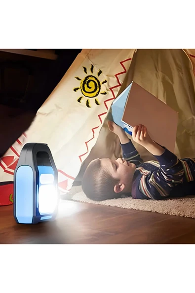 GARRA Solar Işıldak Fener Güneş Enerjili Ve Usb Şarj Lamba Kamp Güç Kaynağı - Resim 3