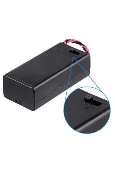 Powermaster Kapaklı Açma/kapama Anahtarlı 9 Volt Pil Yuvası (IC-233D) - Resim 3