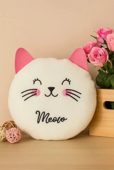 Sevimli Kedi Ve Panda Orta Boy Bebek Çocuk Yastık 2'li Paket - 3