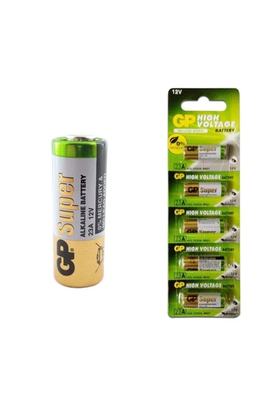GP 23 A 12 Volt Hıgh Voltage Battery 5 Adet Oto Araç Garaj Kepenk Bariyer Kumandası Pili Yeni Tarihli ürün görseli
