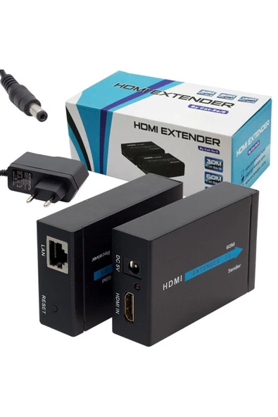 Powermaster HDMI To Cat5-Cat6 Extender 60 Metre Uzatıcı PM-18232 - Resim 3