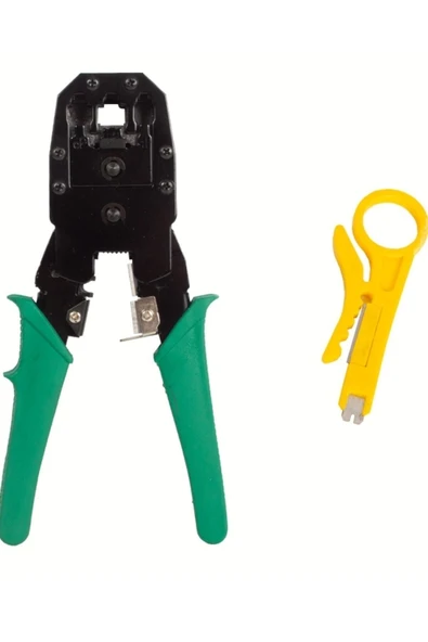 Powermaster Krone Kep Kep Pense + Rj45 Rj11 Jack Sıkma Pensesi+ Data Telefon Kablosu Test Cihazı+kablo Soyucusu - 2