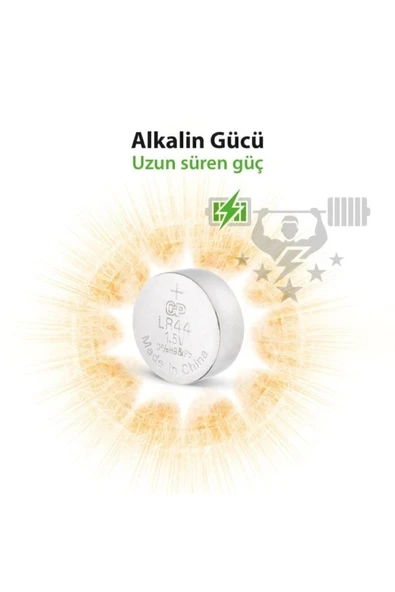GP ALKALİN DÜĞME PİL 10'lu KART AG13 A76 - LR44 1.5V - 4