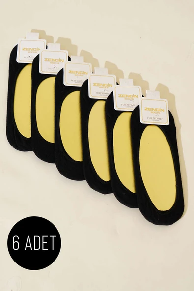 Bayan 6lı Penye Açık Babet Çorap Siyah ürün görseli