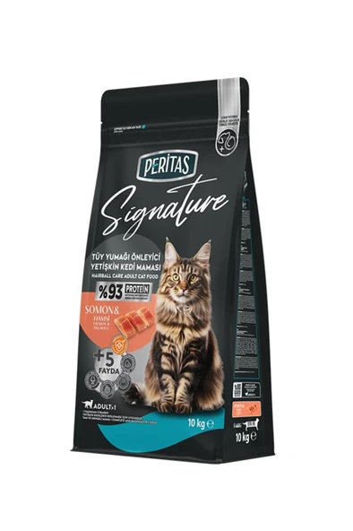 PERİTAS PERİTAS Signature Somonlu Yetişkin Kedi-Tüy Yum. Önl. 10 kg