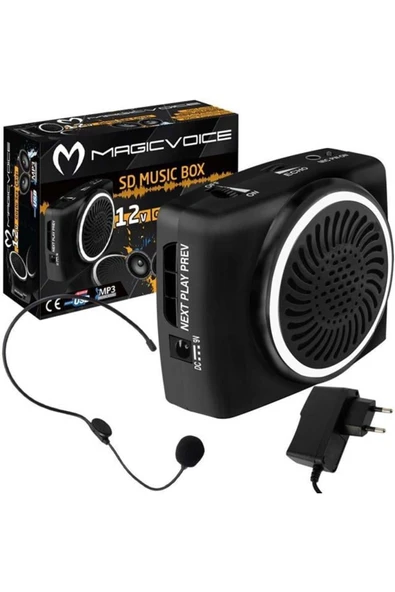 MagicVoice MV-17450 USB-SD Kart Girişli Şarjlı Mini Seyyar Rehber Anfisi - 7