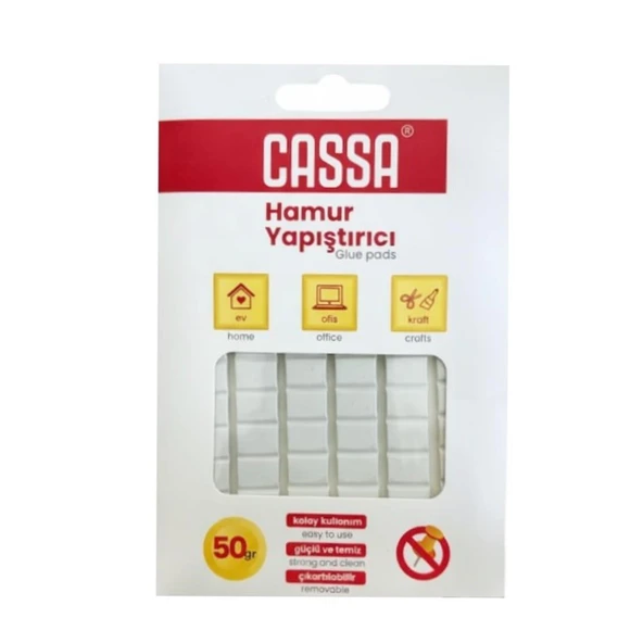 Cassa Tack-It Hamur Yapıştırıcı 50 gr Beyaz (065) 3 Adet - Resim 2
