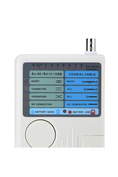 Powermaster Rj11+Rj45+Usb+Bnc Kablo Test Cihazı PM-20629 - Resim 3