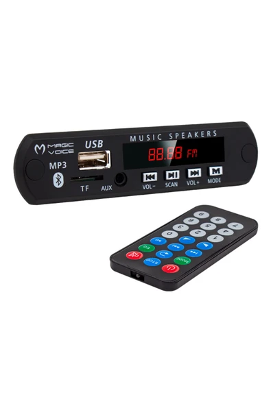 MagicVoice M515 OTO TEYP USB/SD/MIC/BLUETOOTH KUMANDALI MİKROFONLU OTO TEYP ÇEVİRİCİ DİJİTAL PLAYER - Resim 4