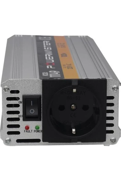 Powermaster Pm-11149 12 V Volt 1000 W Watt Modifiye Sinüs Inverter Invertör 220 Volt Çevirici - 2