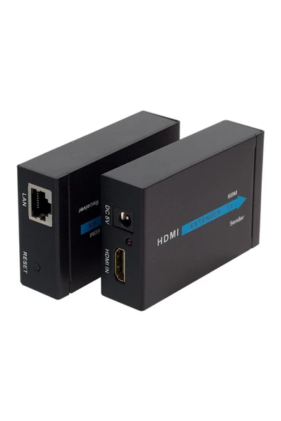 Powermaster HDMI To Cat5-Cat6 Extender 60 Metre Uzatıcı PM-18232 ürün görseli