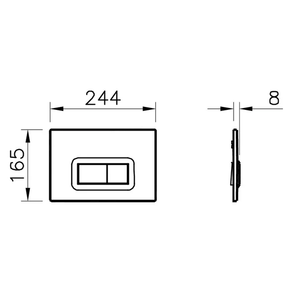 VitrA Loop R 740-0686 Kumanda Paneli, Mat Krom - 4