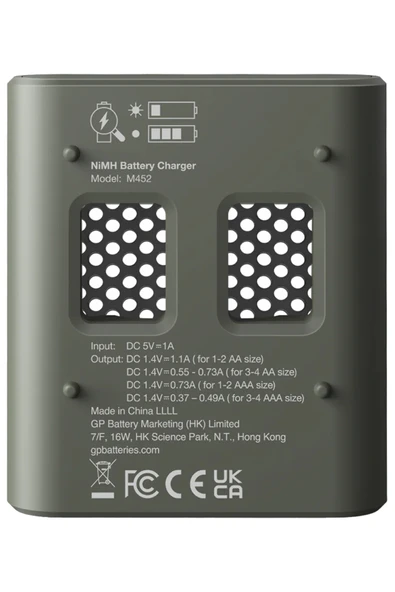 GP M452 USB Hızlı Şarj Cihazı 4 Adet 2600 AA Kalem Pilli Set - 4