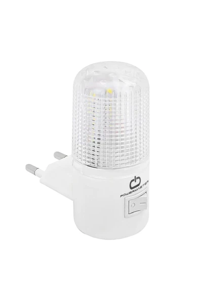 Powermaster QL-102 Ledli Anahtarlı Gece Lambası (0.5 Watt Saatte)