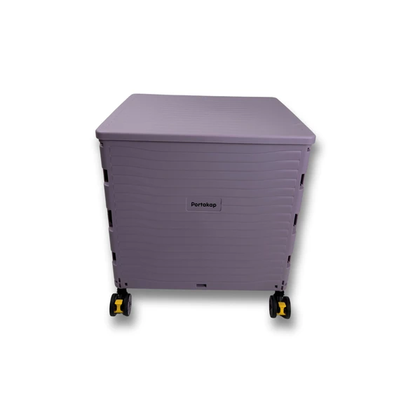 Ultra Geniş, 8 Tekerlekli, 85 Lt Mor Katlanır Alışveriş Arabası - 3