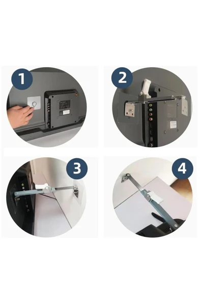 Powermaster PM-21797 TV DÜŞME ENGELLEYİCİ - MASAÜSTÜ TV TUTUCU - 2