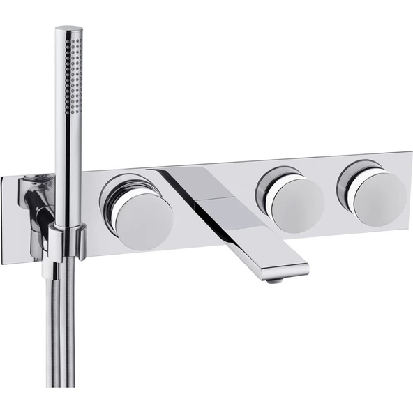 VitrA Memoria A4285357 Ankastre Banyo Bataryası, Sıva Üstü Grubu, Krom