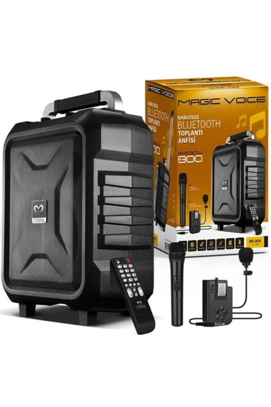 MagicVoice Mv-2015 Usb-sd-bt 1 El - 1 Yaka Mikrofonlu Taşınabilir Seyyar Amfi