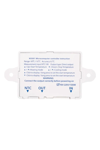 YolTech Xh-w3001 220 V Dijital Kontrol Sıcaklık Termostat Akvaryum Kuluçka Termostat - Resim 3