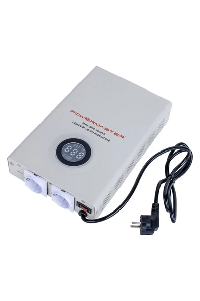 Powermaster SLIM-2000 OTOMATİK 2000 WATT KOMBİ VOLTAJ REGÜLATÖRÜ