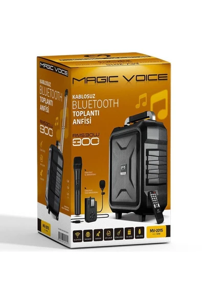 MagicVoice Taşınabilir Şarjlı Hoparlör Anfi Toplantı Ve Mevlüt Anfisi Mv-2015 - Resim 5