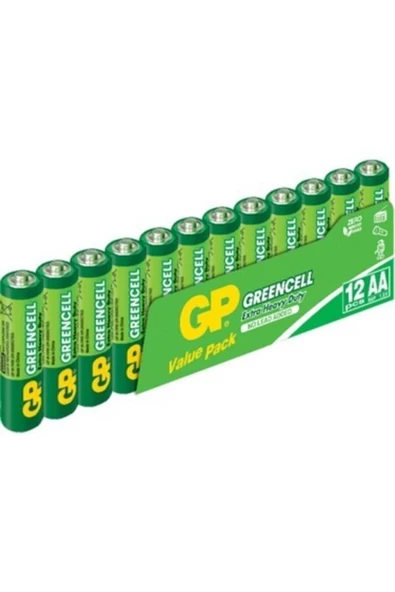 GP Batteries Gp Greencel R6 Aa Boy Çinko Kalem Pil 12'li Paket Gp15g-vs12 ürün görseli