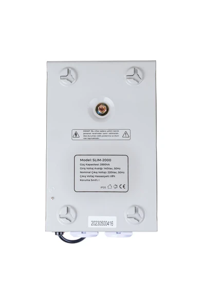 Powermaster DEXTER POWERMASTER SLIM-2000 OTOMATİK 1200 WATT 2000VA VOLTAJ REGÜLATÖRÜ - Resim 3