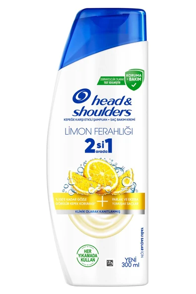 Head And Shoulders Limon Ferahlığı 2si1 Arada Şampuan 300 ml - Resim 2