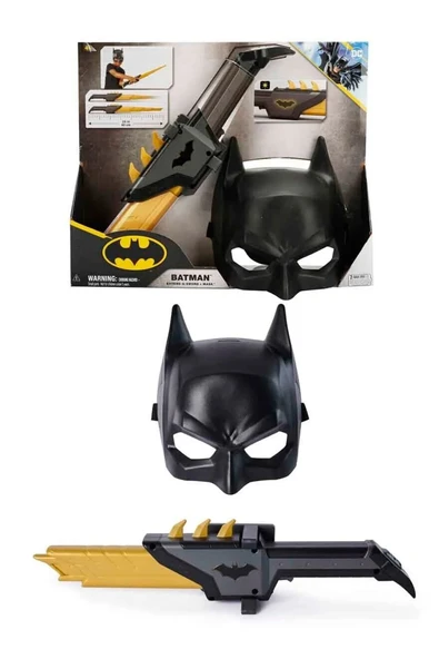 DC Batman Işıklı Kılıç ve Maske Seti – 60 cm Uzayabilen Işıklı Kılıç, Kahraman Kostüm Oyuncağı - 6