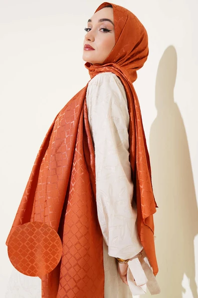 Çift Taraf Jakar Şal Kiremit ürün görseli 1