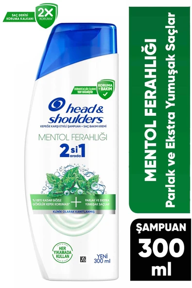 Head & Shoulders Mentol Ferahlığı 2'si 1 Arada Şampuan 300 ml ürün görseli 1